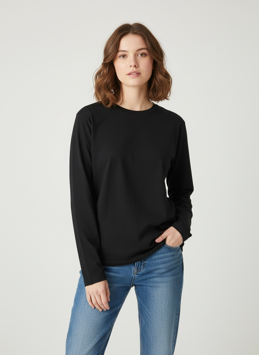 Full Sleeve Round Neck PC - blank apparel NZ